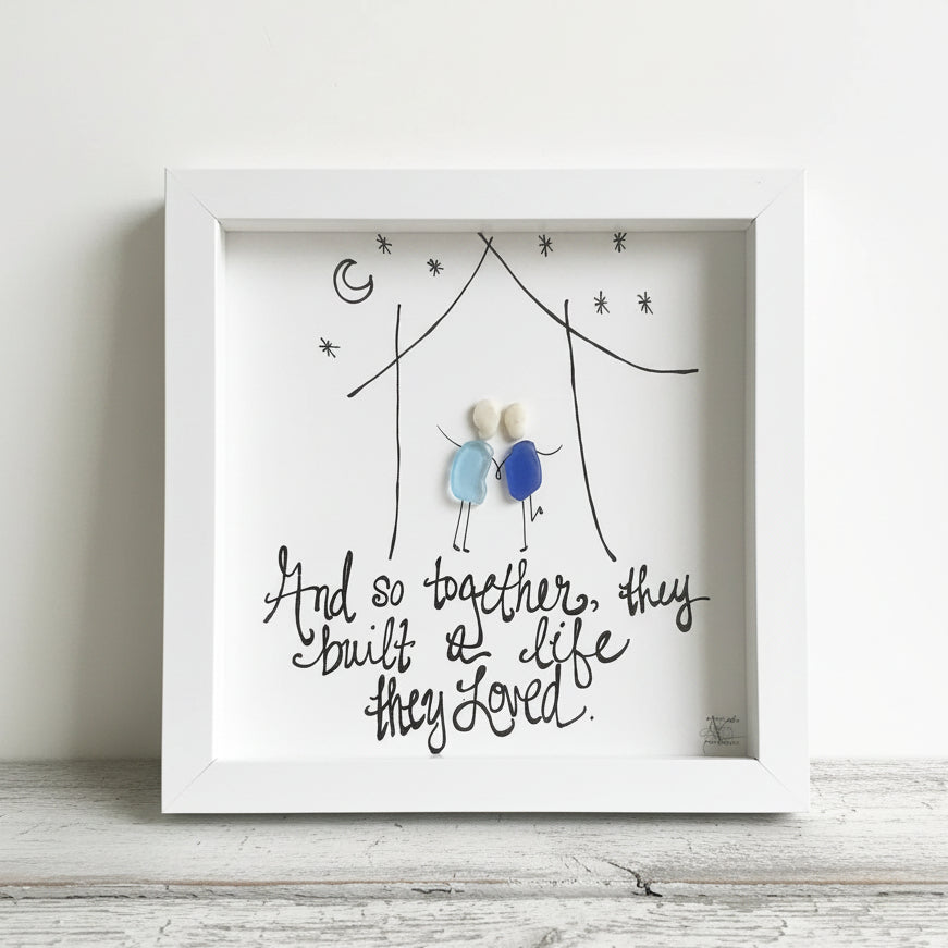 Sea Glass Art - Love Themed - Built a Life - Housewares