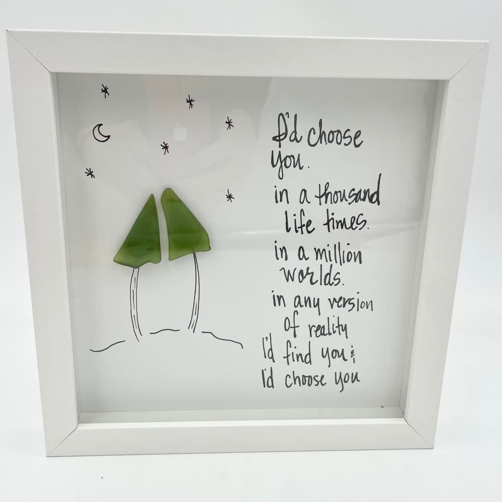 Sea Glass Art - Love Themed - Choose You Trees - Housewares
