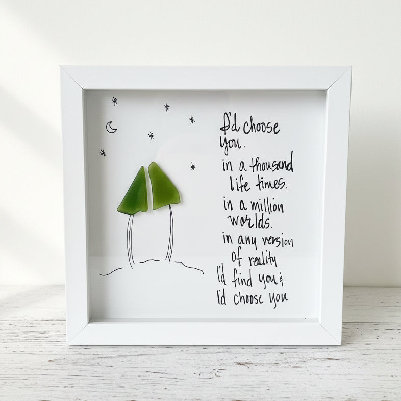 Sea Glass Art - Love Themed - Choose You Trees - Housewares