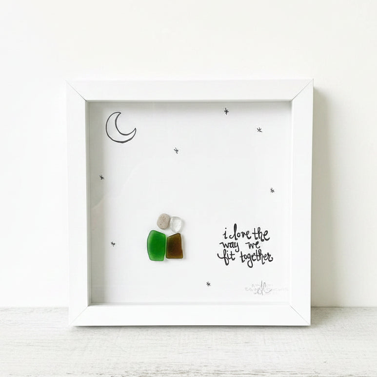 Sea Glass Art - Love Themed - Fit Together - Housewares