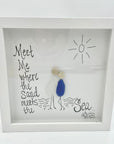Sea Glass Art - Love Themed - Meet me Where... Sand Meets Sea - Housewares