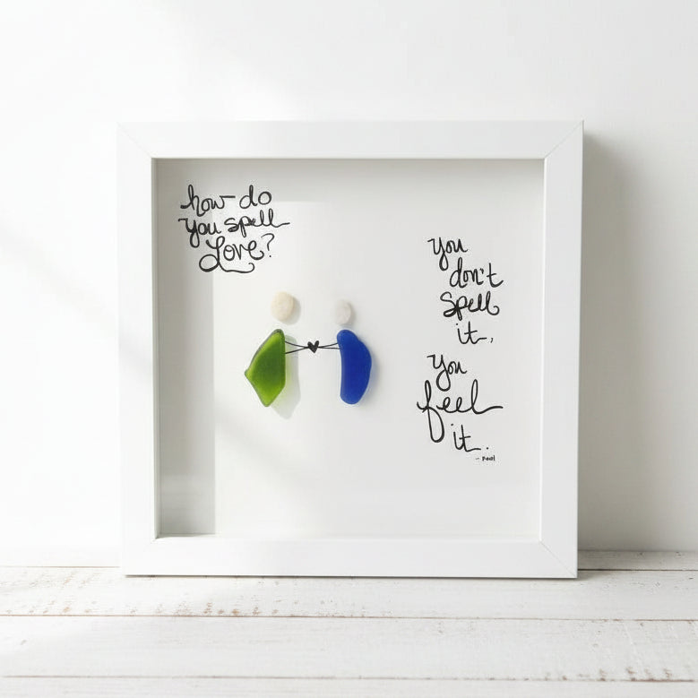 Sea Glass Art - Love Themed - Spell Love - Housewares