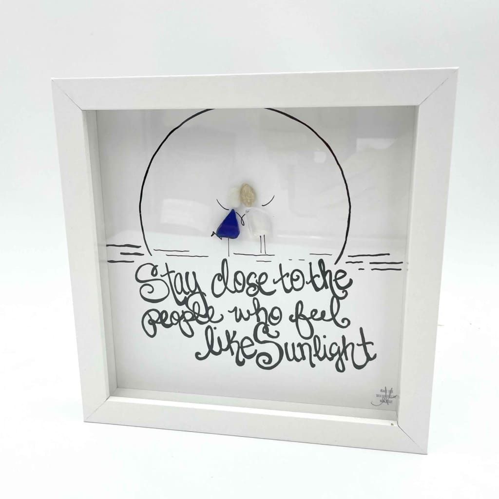 Sea Glass Art - Love Themed - Stay Close - Housewares