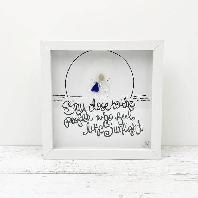 Sea Glass Art - Love Themed - Stay Close - Housewares