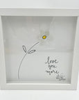 Sea Glass Art - Love Themed - Love You More Flower - Housewares