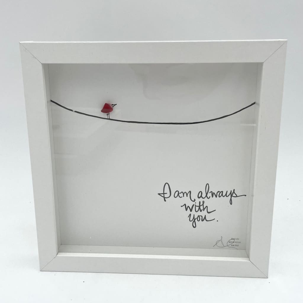 Sea Glass Art - Motivational/ Inspirational - Always With You Cardinal - Housewares