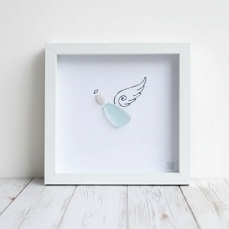 Sea Glass Art - Motivational/ Inspirational - Angel - Housewares