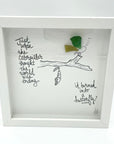 Sea Glass Art - Motivational/ Inspirational - Caterpillar/Butterfly - Housewares