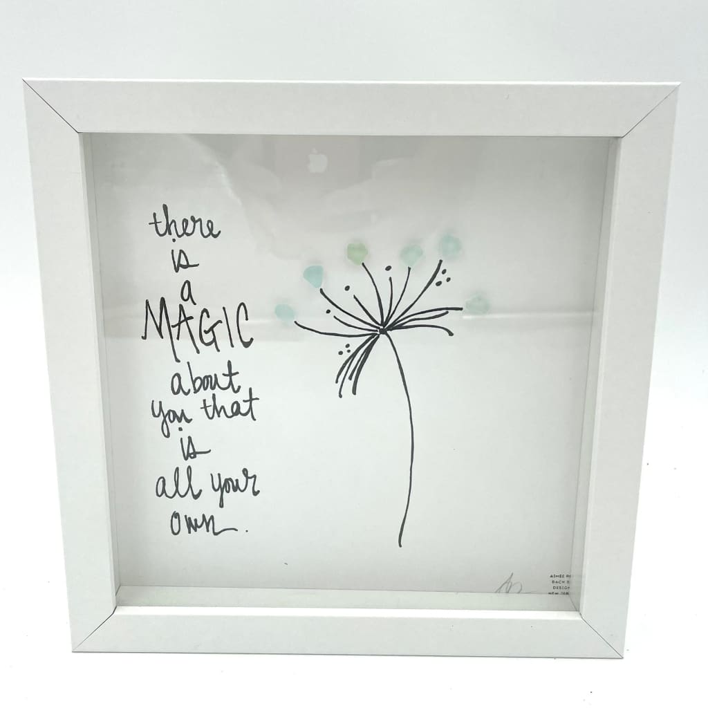 Sea Glass Art - Motivational/ Inspirational - Dandelion - There is a Magic... - Housewares