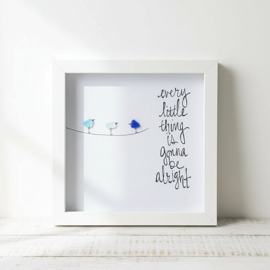 Sea Glass Art - Motivational/ Inspirational - Gonna Be Alright - Housewares