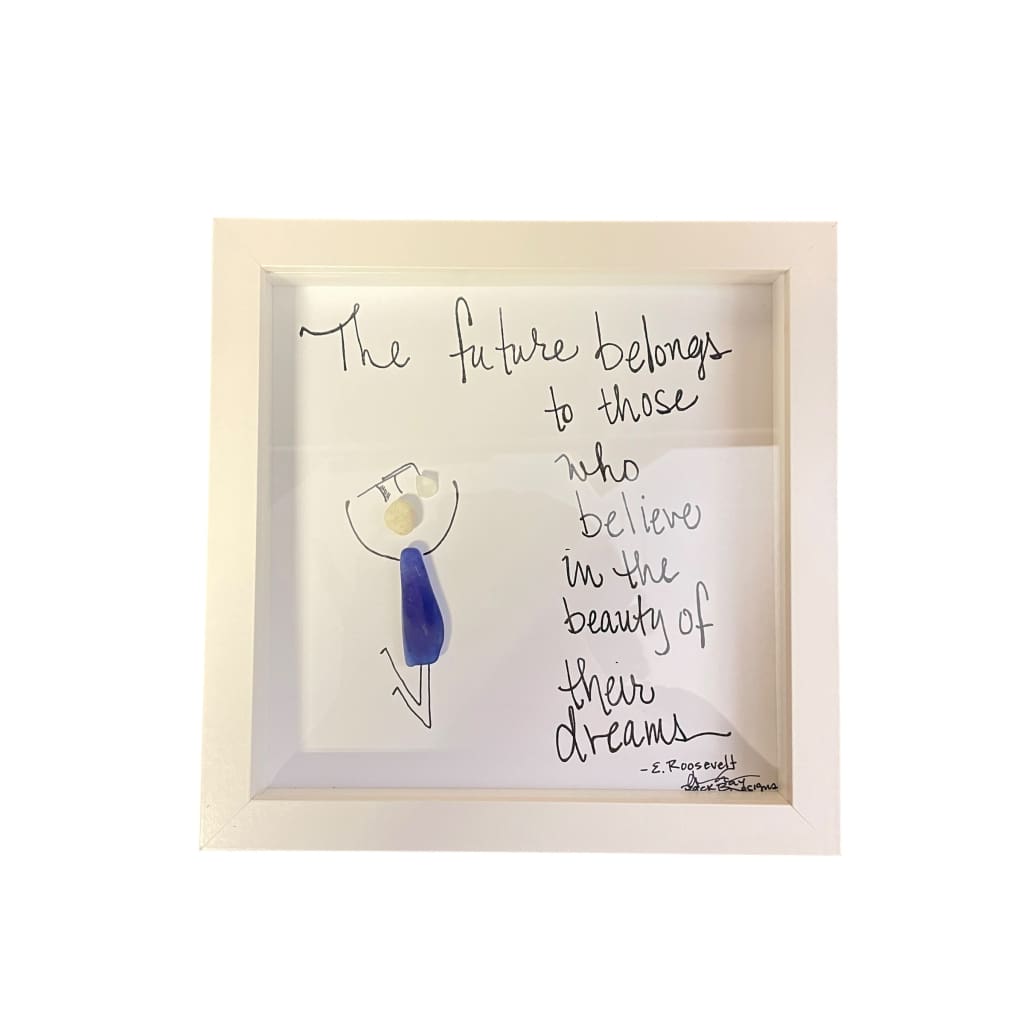Sea Glass Art - Motivational/ Inspirational - Grad - The Future Belongs to... - Housewares