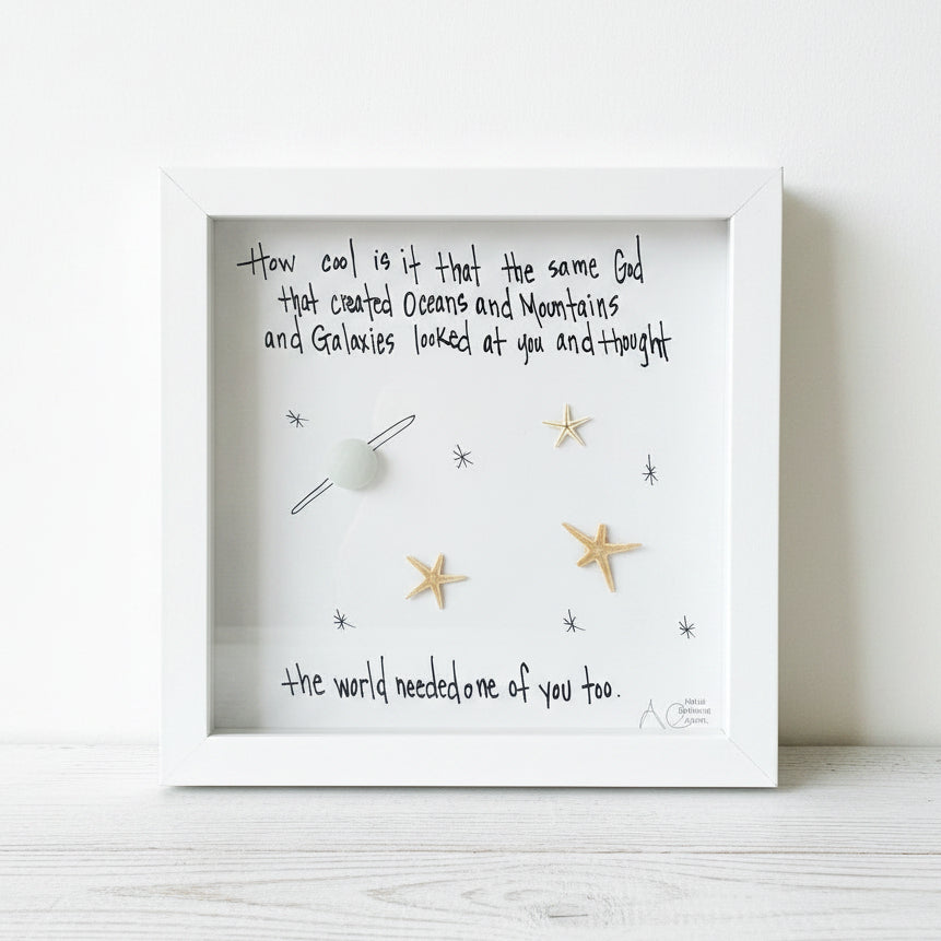 Sea Glass Art - Motivational/ Inspirational - How Cool... World Needs You Too - Housewares