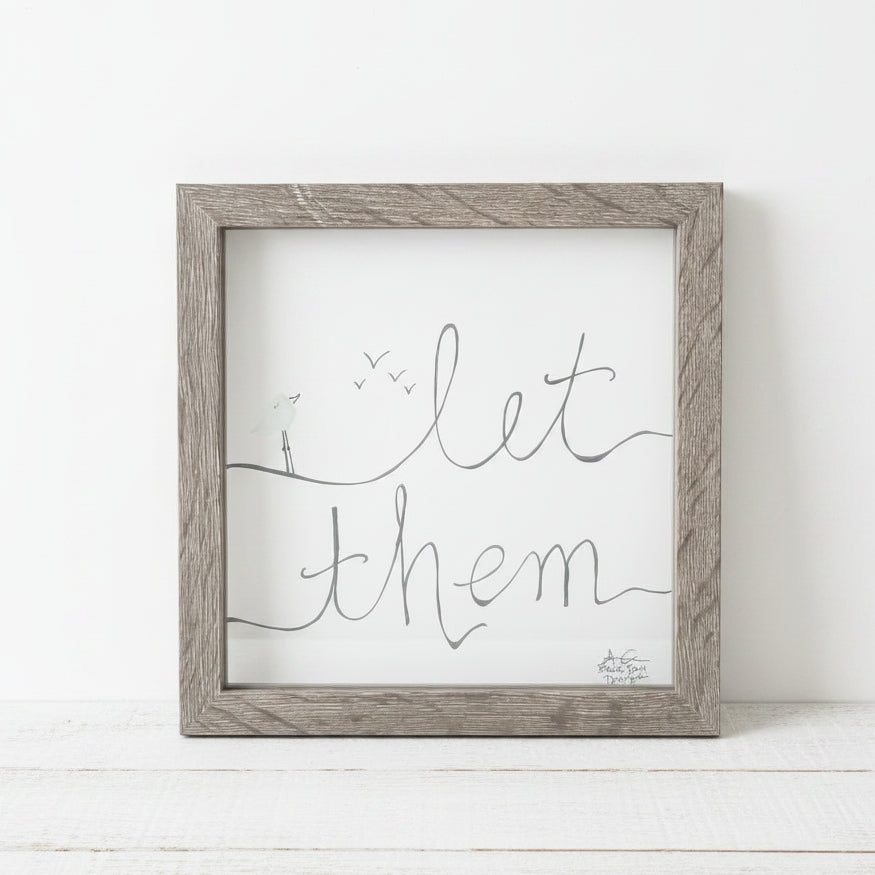 Sea Glass Art - Motivational/ Inspirational - Let Them - Housewares