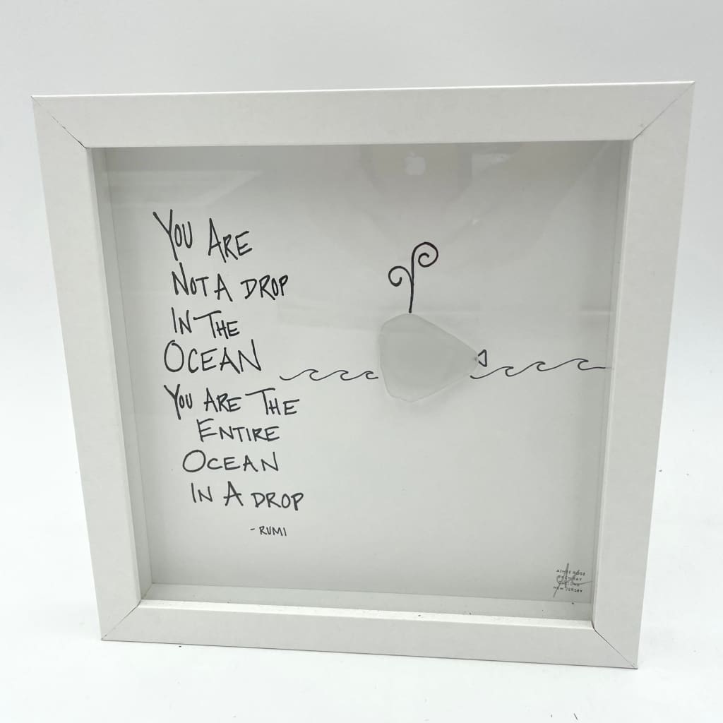 Sea Glass Art - Motivational/ Inspirational - Ocean Drop - Housewares