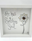 Sea Glass Art - Motivational/ Inspirational - She has a Sunshine Soul - Housewares