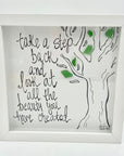 Sea Glass Art - Motivational/ Inspirational - Take a Step Back - Housewares