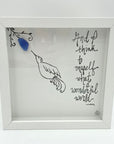 Sea Glass Art - Motivational/ Inspirational - Wonderful World Hummingbird - Housewares