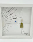 Sea Glass Art - Motivational/ Inspirational - You are Enough - Housewares
