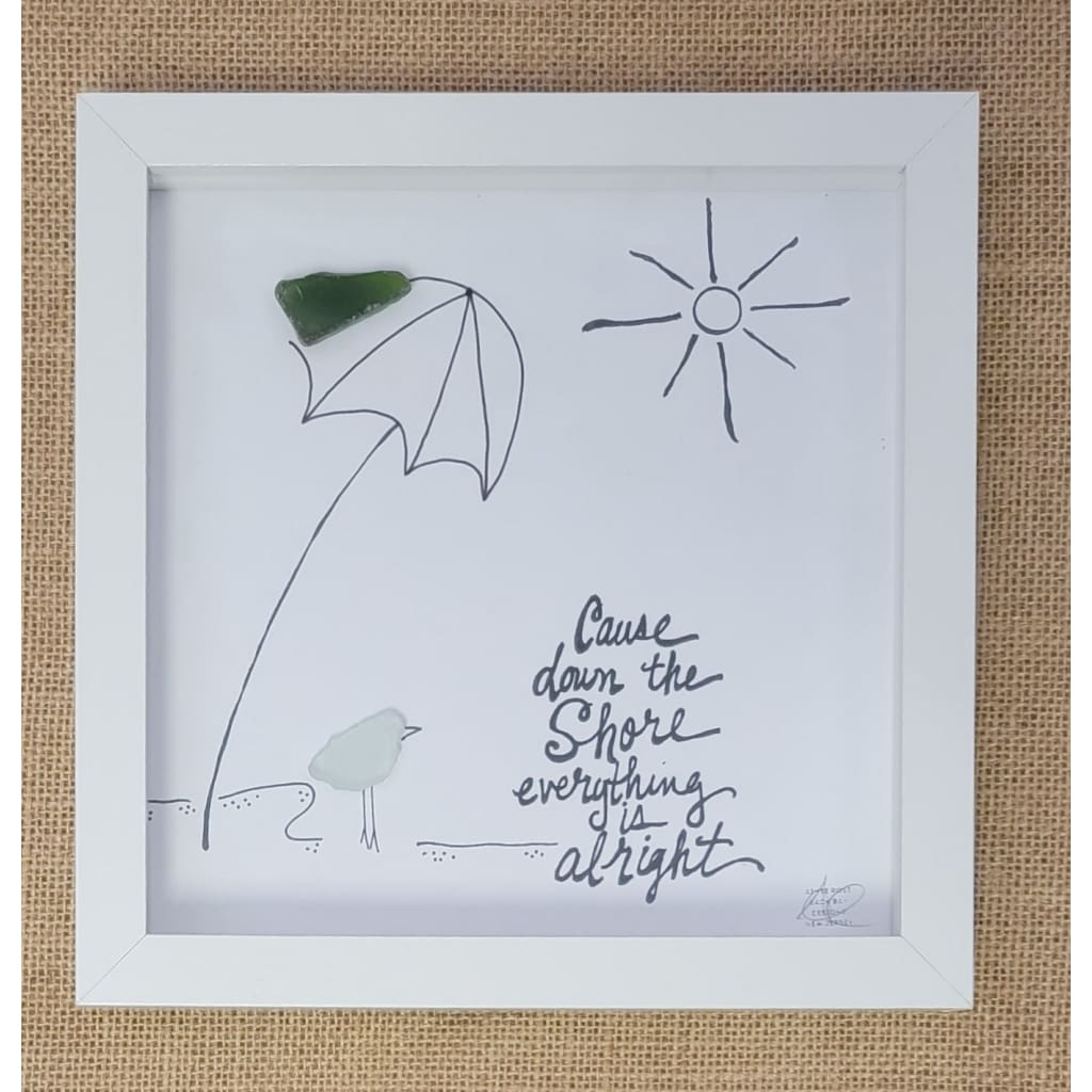 Sea Glass Art - New Jersey Themed - Down The Shore - Housewares