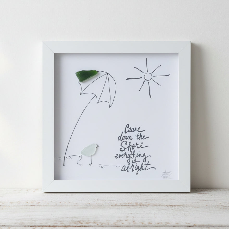 Sea Glass Art - New Jersey Themed - Down The Shore - Housewares