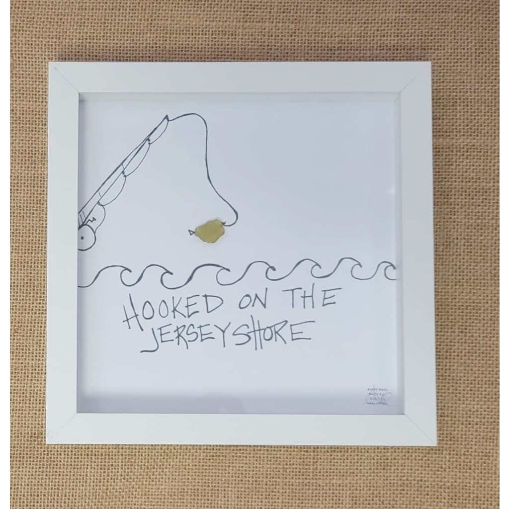Sea Glass Art - New Jersey Themed - Hooked on Jersey Shore - Housewares