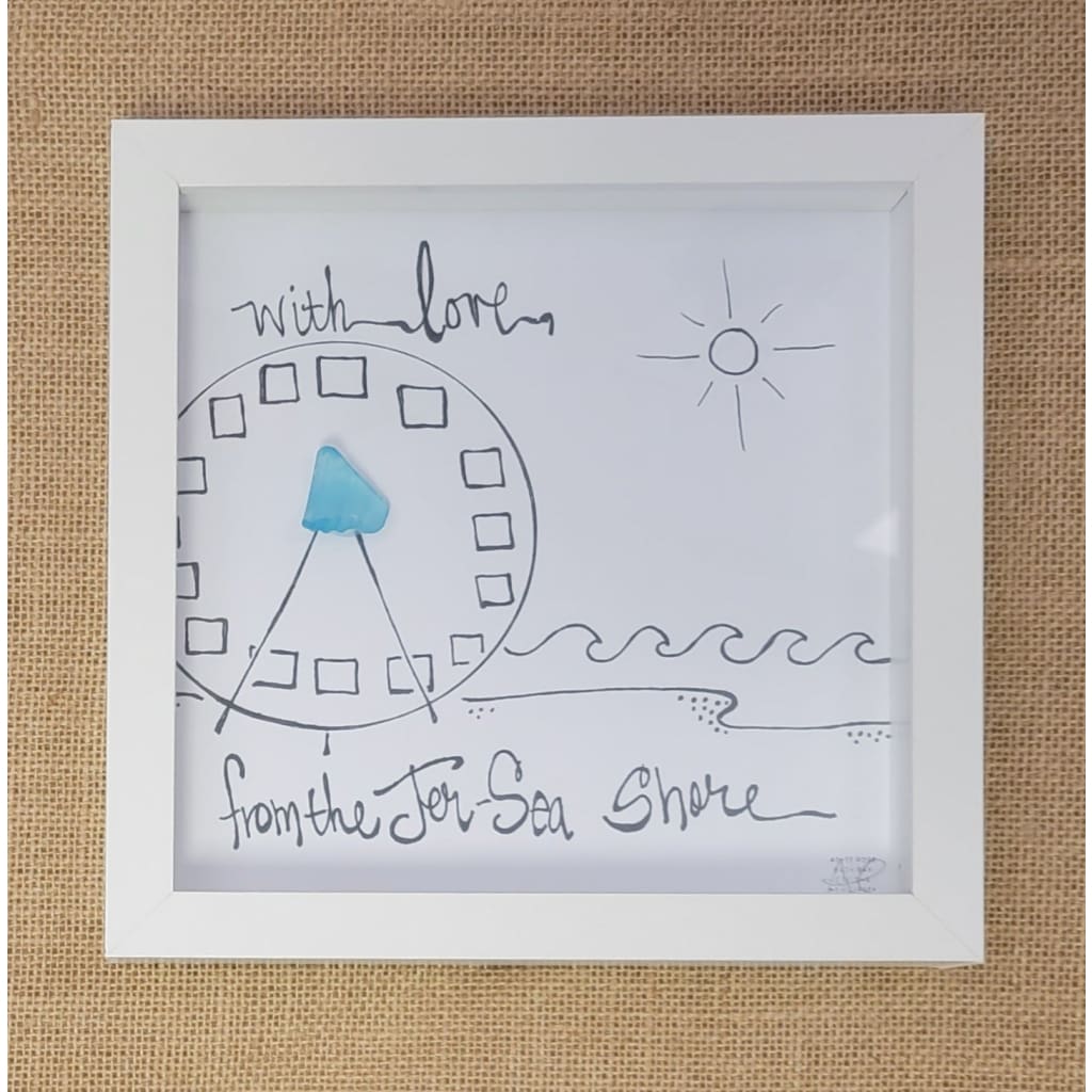 Sea Glass Art - New Jersey Themed - Love Jer-Sea Shore - Housewares