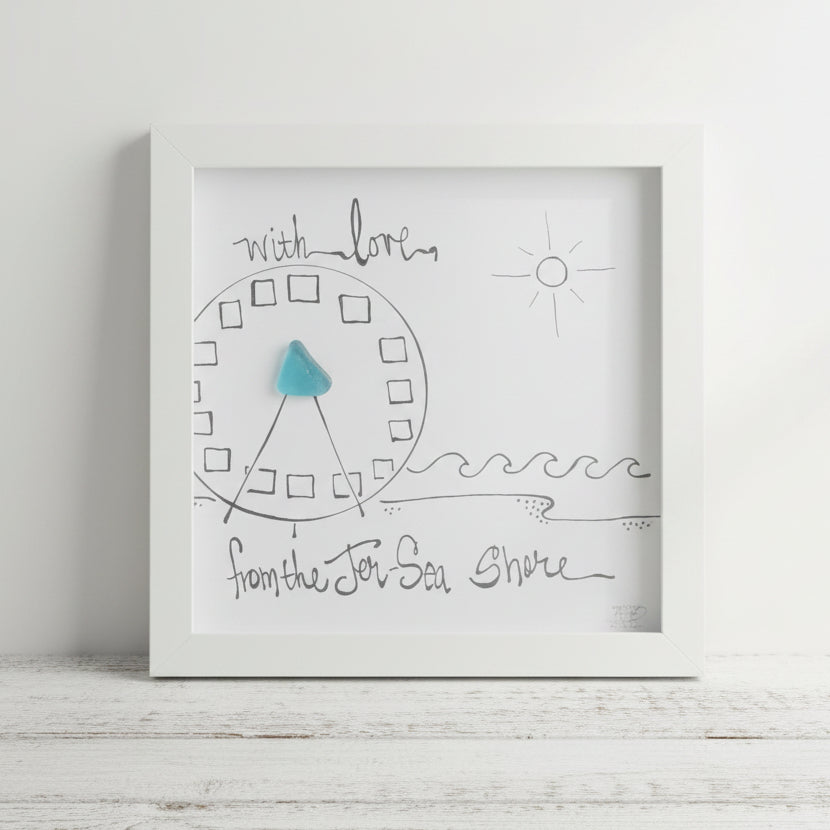 Sea Glass Art - New Jersey Themed - Love Jer-Sea Shore - Housewares