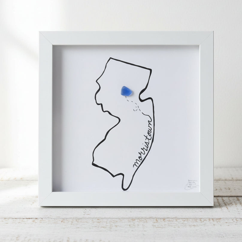 Sea Glass Art - New Jersey Themed - Morristown - Housewares