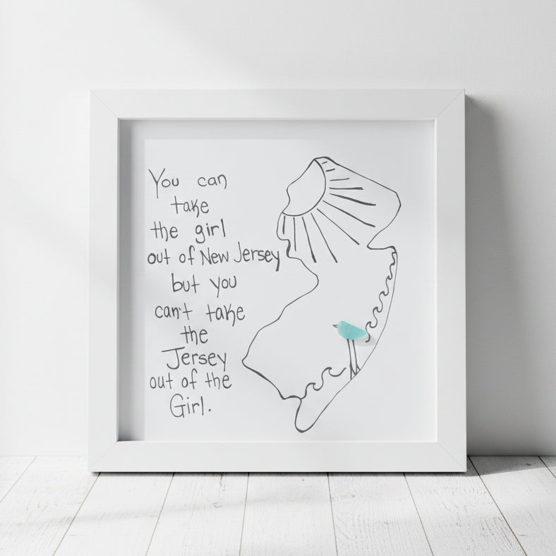 Sea Glass Art - New Jersey Themed - Take the Girl - Housewares