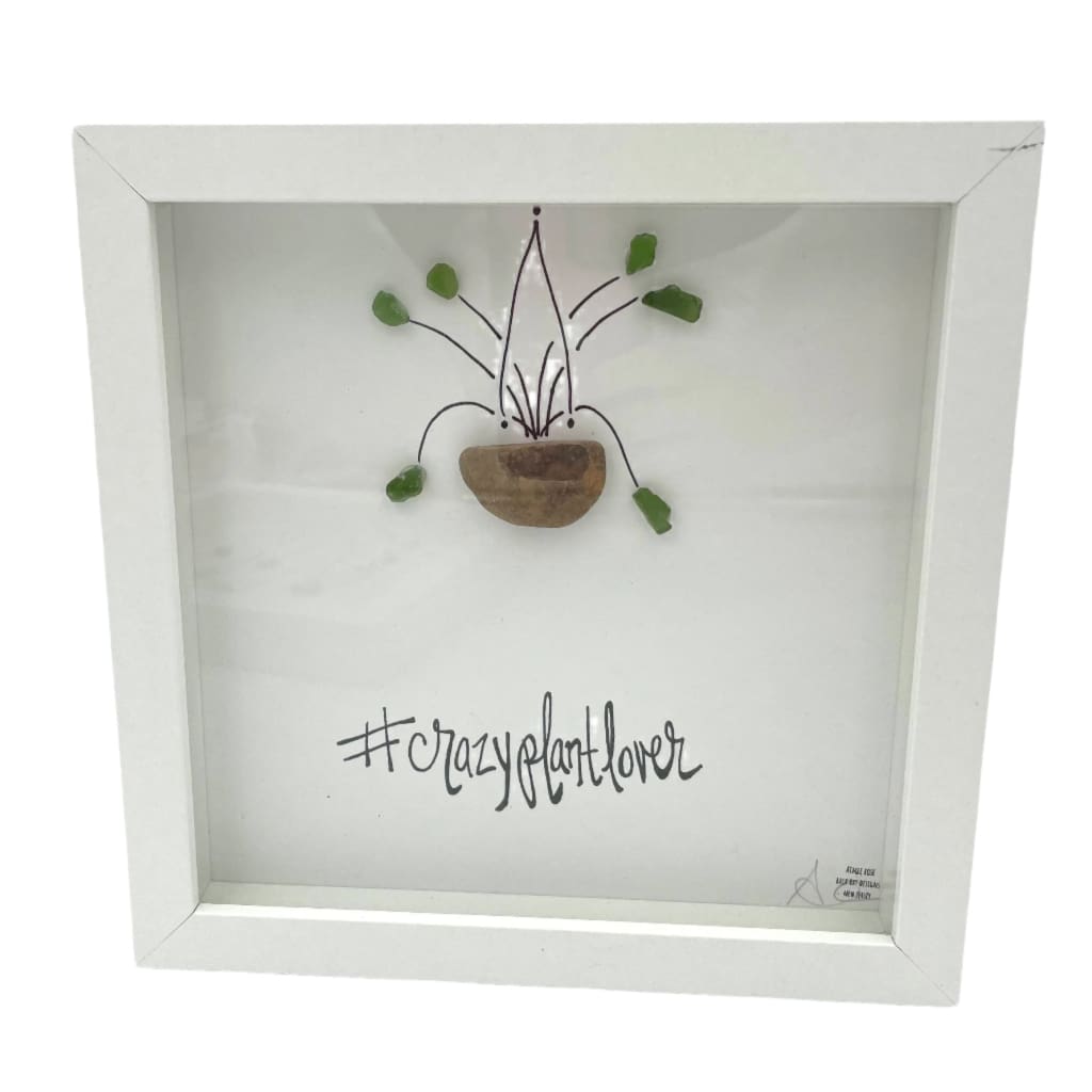 Sea Glass Art - Plant Themed - Crazy Plant Lady - Housewares