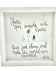 Sea Glass Art - Plant Themed - Flowers Don’t Compete - Housewares