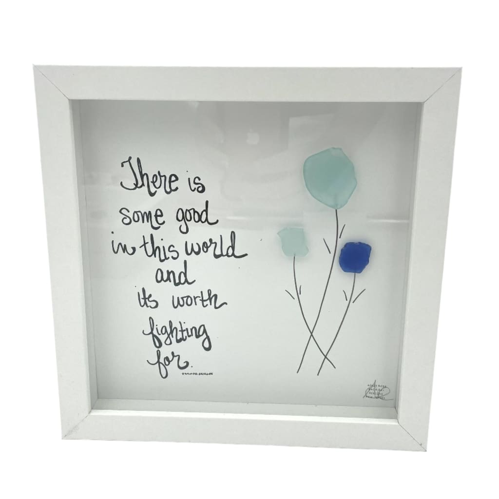 Sea Glass Art - Plant Themed - Good in this World - Flowers - Housewares