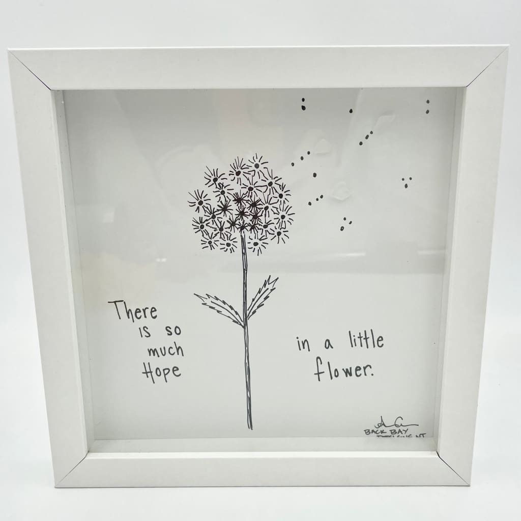 Sea Glass Art - Plant Themed - Hope Flower - Housewares