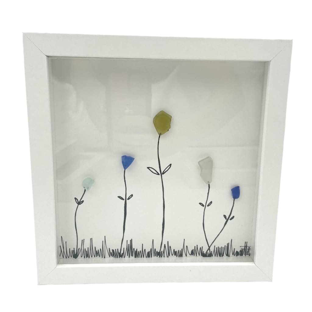 Sea Glass Art - Plant Themed - Wildflowers #1 - Housewares