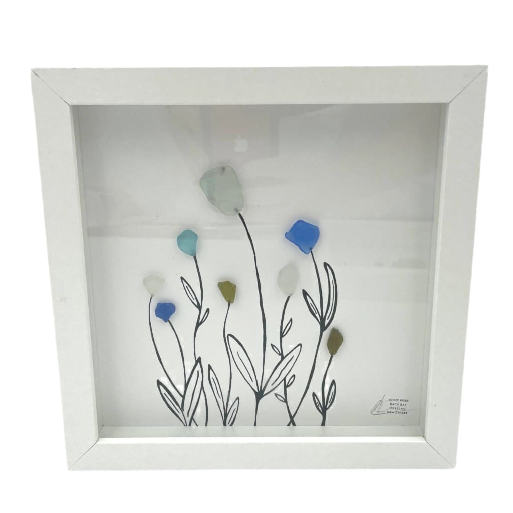 Sea Glass Art - Plant Themed - Wildflowers #2 - Housewares