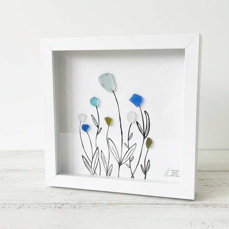 Sea Glass Art - Plant Themed - Wildflowers #2 - Housewares