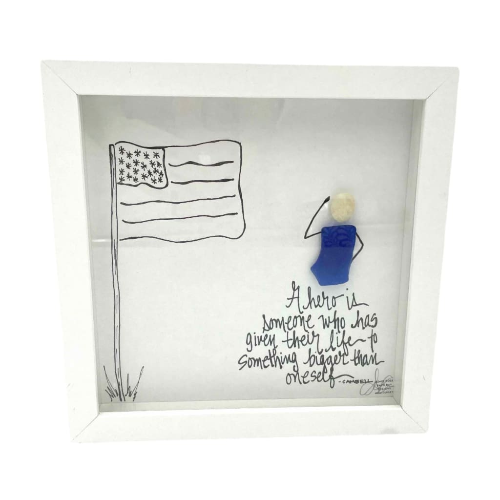 Sea Glass Art - Profession Themed - Military Hero - Housewares