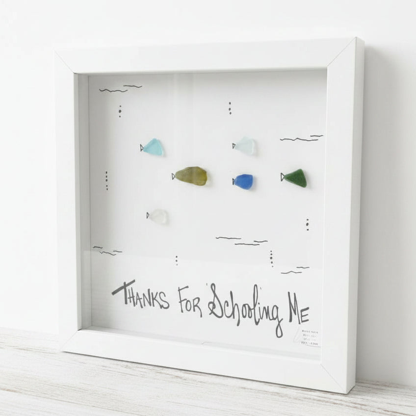 Sea Glass Art - Profession Themed - Teacher 2 - Thanks for Schooling Me - Housewares