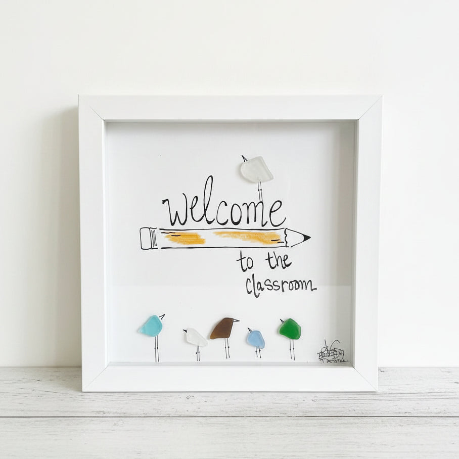 Sea Glass Art - Profession Themed - Teacher 6 - Welcome to the Classroom - Housewares