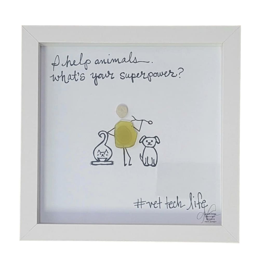 Sea Glass Art - Profession Themed - Vet Tech - Housewares