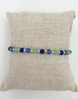 Sea Glass Stretch Bracelet - No Charms / Mixed / Gold - Jewelry & Accessories