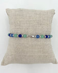 Sea Glass Stretch Bracelet - No Charms / Mixed / Silver - Jewelry & Accessories