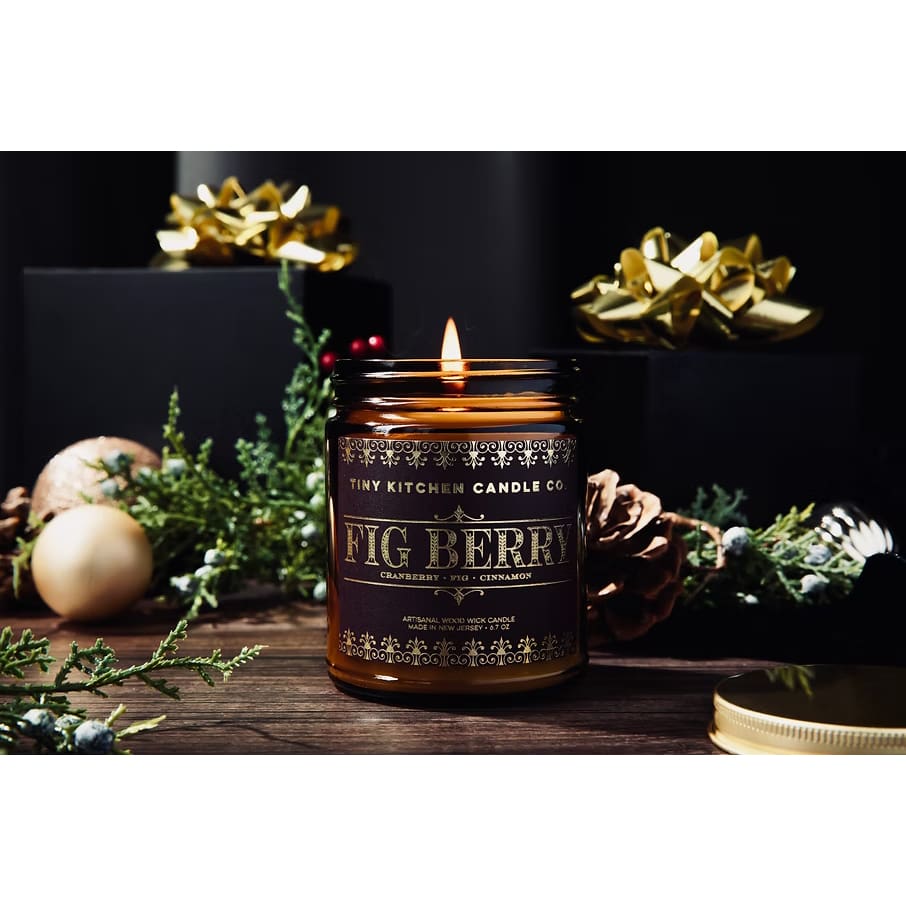 Seasonal Collection - Artisanal Wood Wick Candles - Fig Berry - Candles