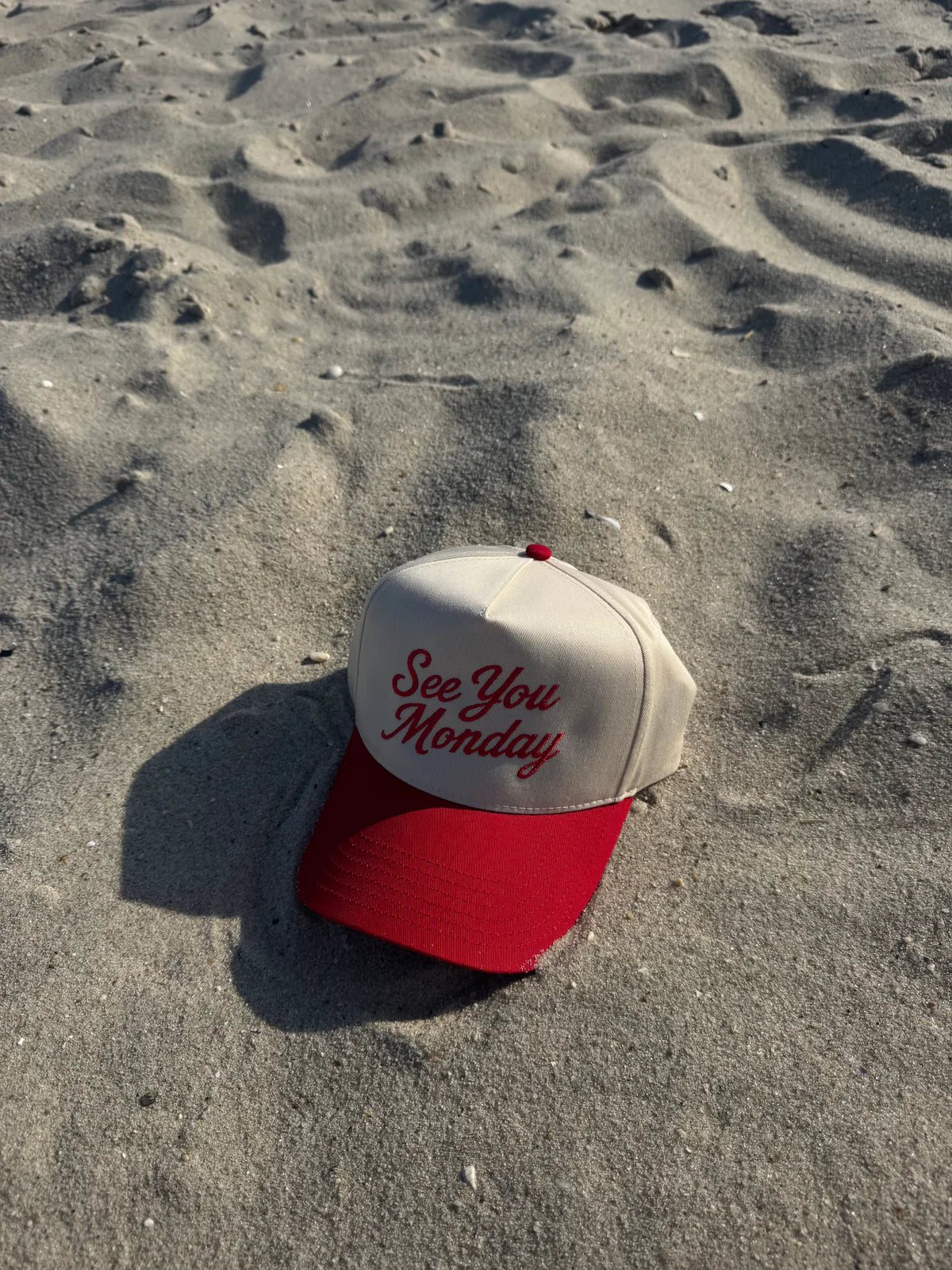 See You Monday Trucker Hat - Red