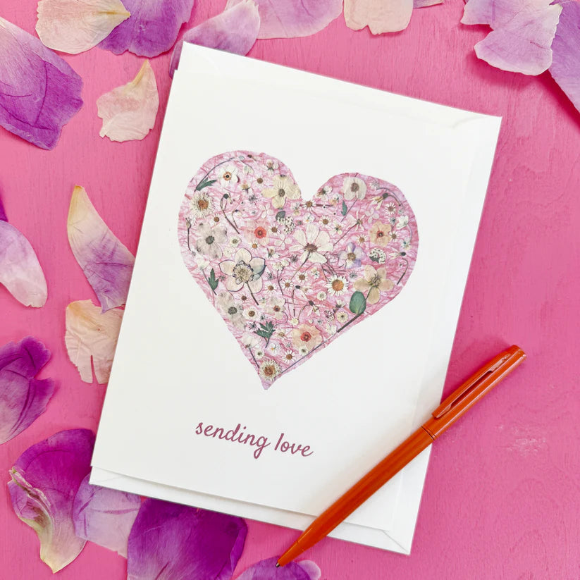 Pressed Flower Collage Greeting Cards