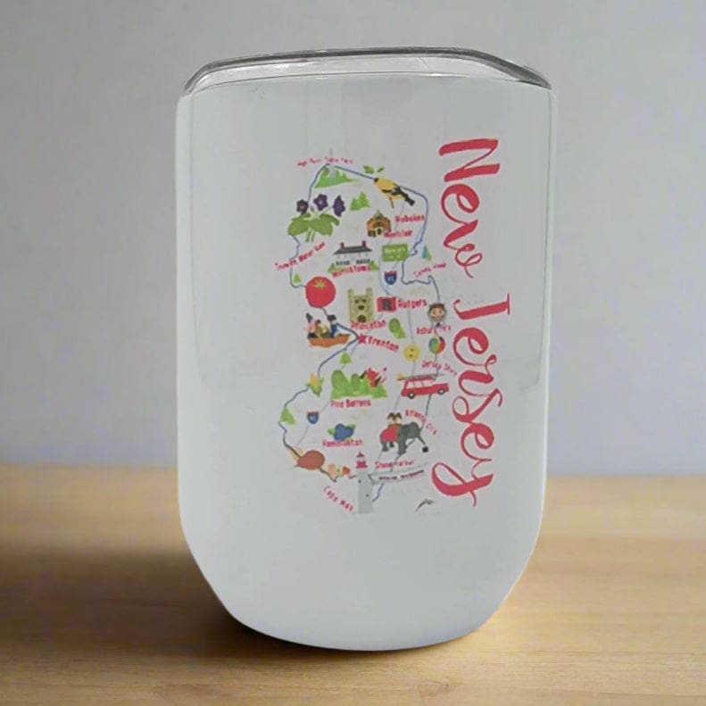 Stemless Insulated Wine Cup - NJ Icon Map - Home &amp; Lifestyle