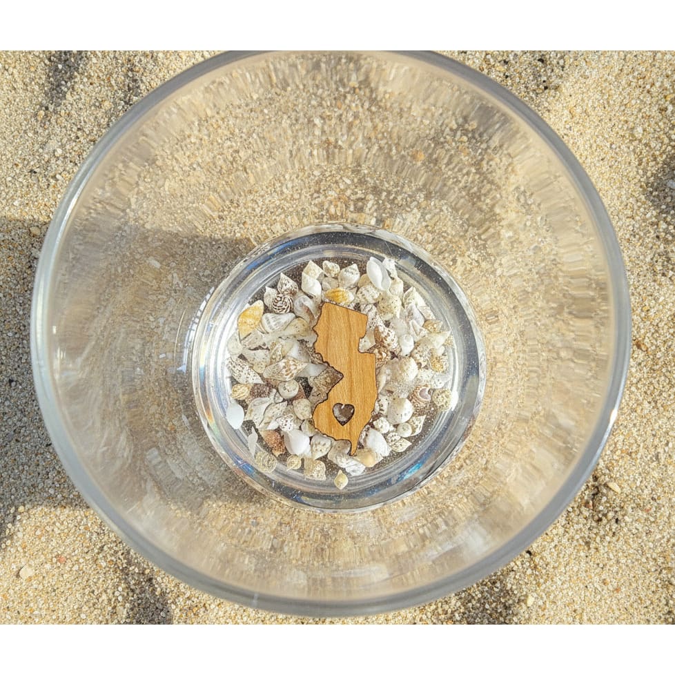 Stemless Wine Glasses - NJ State - NJ with ALL Shells - Home & Garden