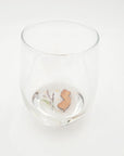 Stemless Wine Glasses - NJ State - NJ with Flowers - Home & Garden