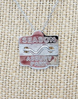 Sterling Silver Beach Badge Necklace - Asbury Park