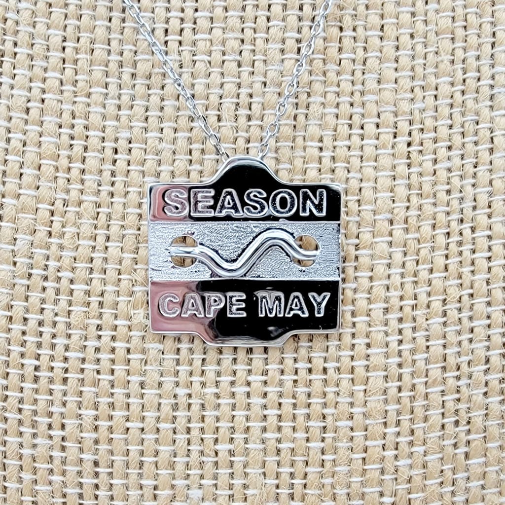 Sterling Silver Beach Badge Necklace - Cape May